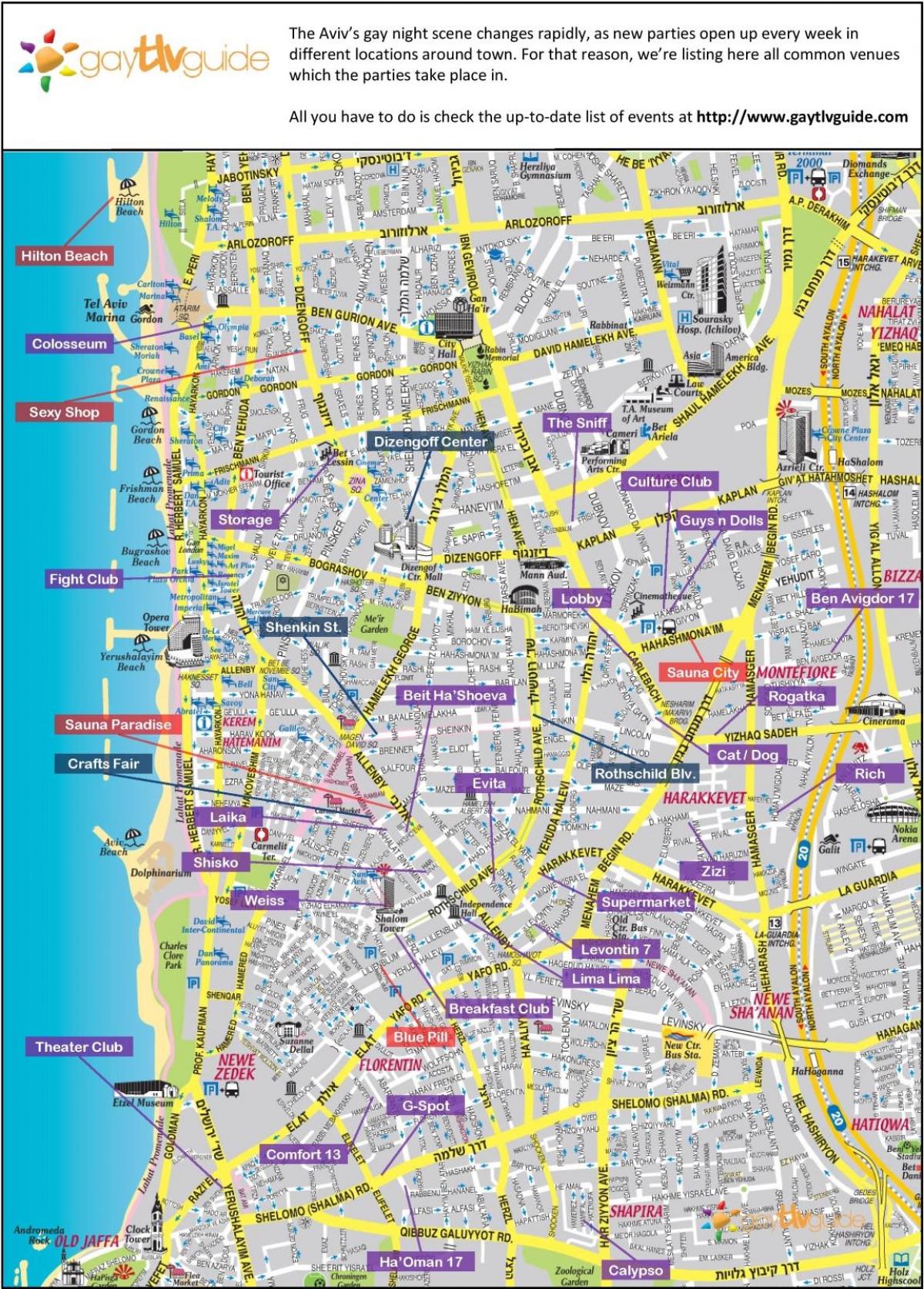 kort over gay-Tel Aviv