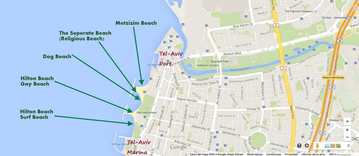 kort over namal Tel Aviv
