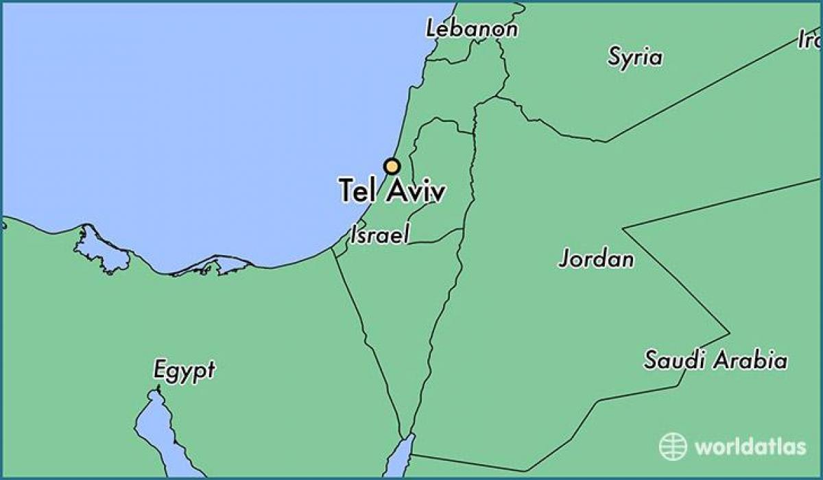 kort over Tel Aviv verden